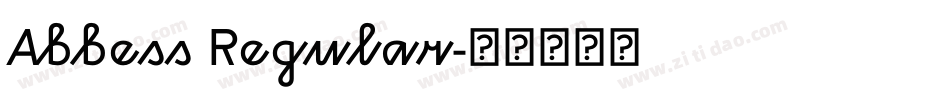Abbess Regular字体转换